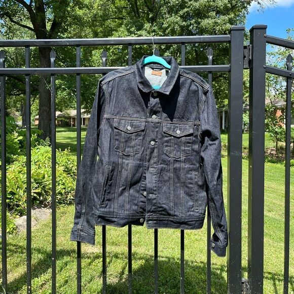 J Crew Classic Denim Jacket in Dark Blue Rinse Wash - Picture 4 of 11